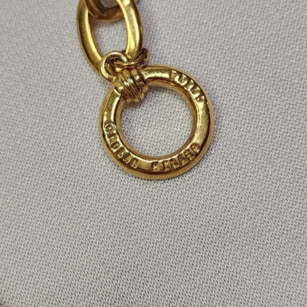 Nolan Miller Glamour Collection Gold Smokey Quartz Stone Clear Pendant Necklace - Picture 8 of 12